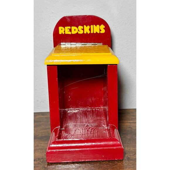Vtg Washington Redskins NFL Burgundy & Gold Handmade & Hand Painted Bird Feeder - Picture 2 of 10